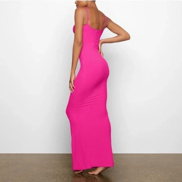 SKIMS | Dresses | Skims Soft Lounge Ribbed Maxi Dress Hot Pink 2x Tank Top  Bodycon Flattering | Poshmark
